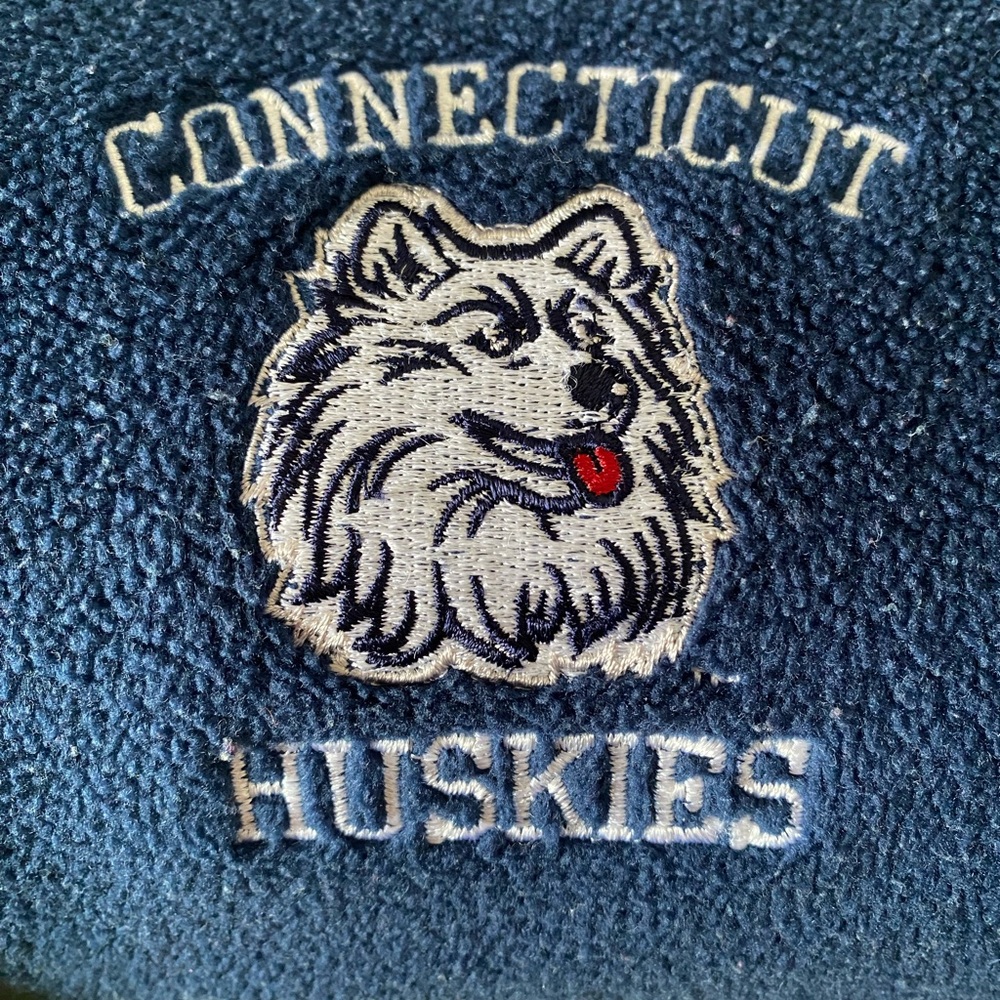 UCONN vintage fleece blanket